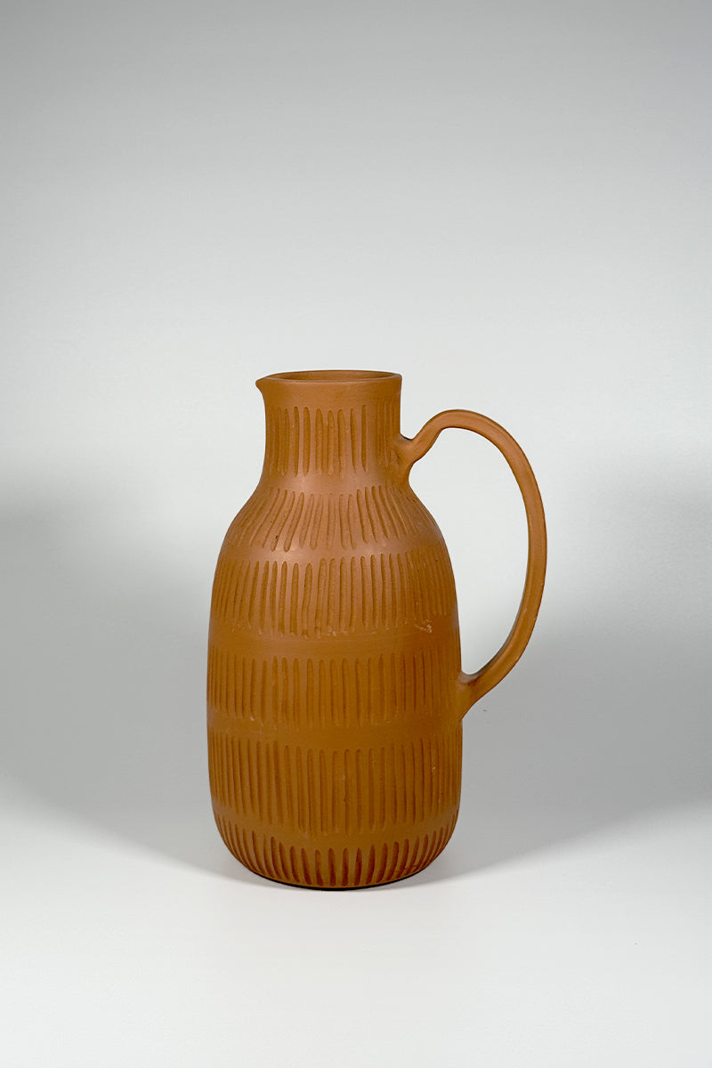Rustic Lines Terracotta Vase