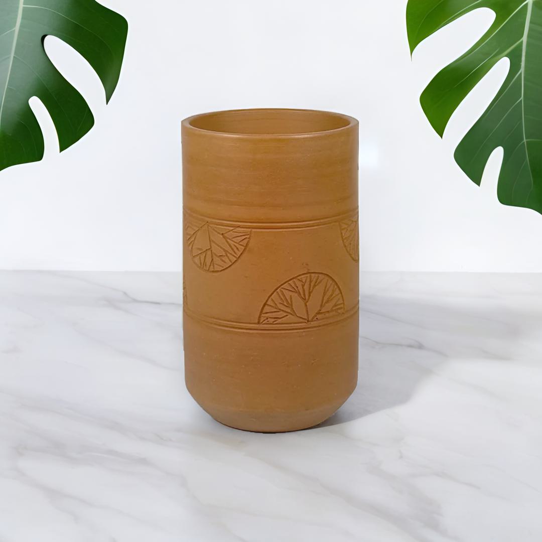Nature's Imprint Terracotta Vase