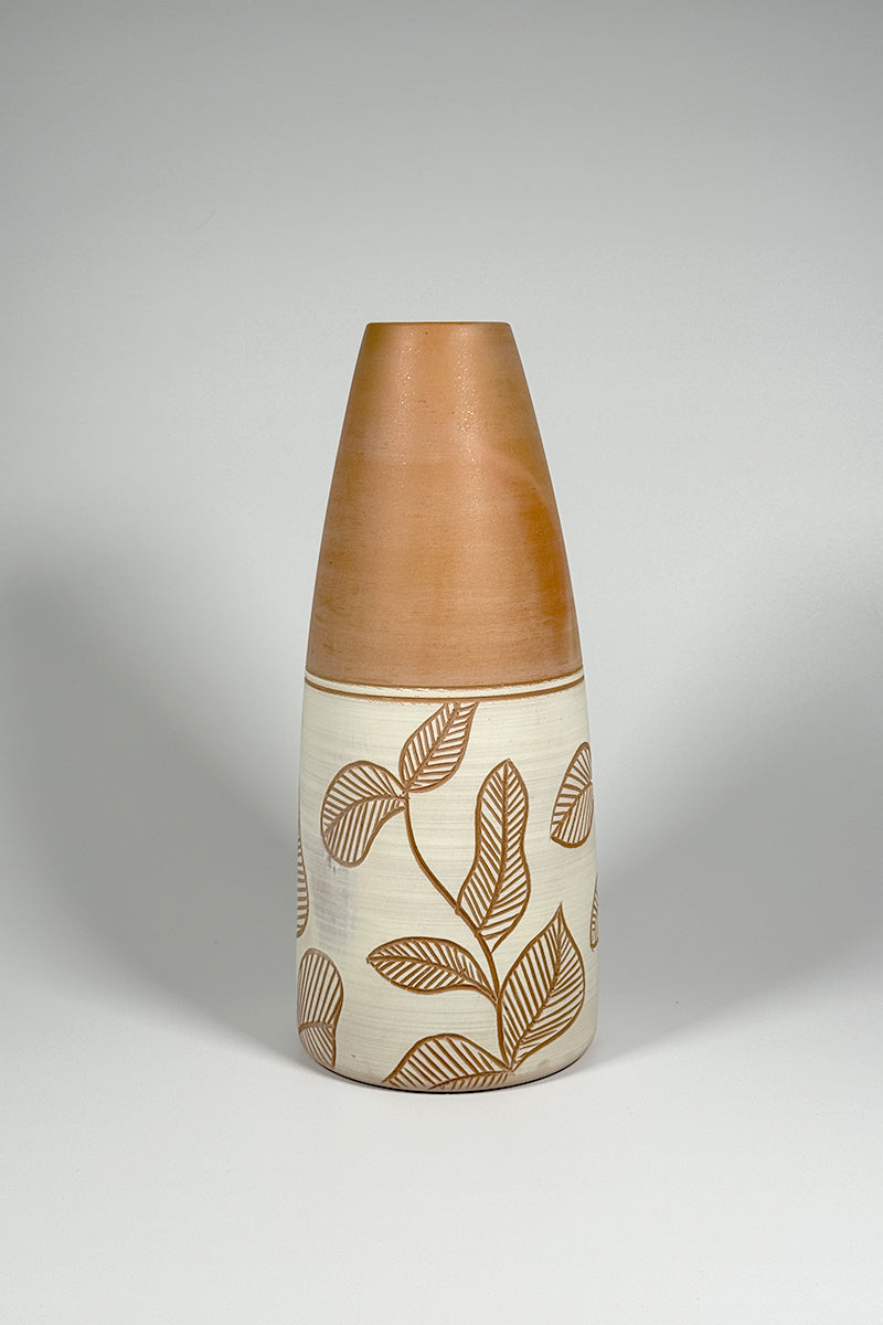 Floral Grace Terracotta Vase