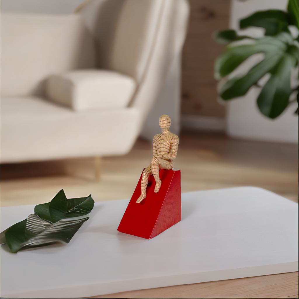 Reflective Wooden Figure