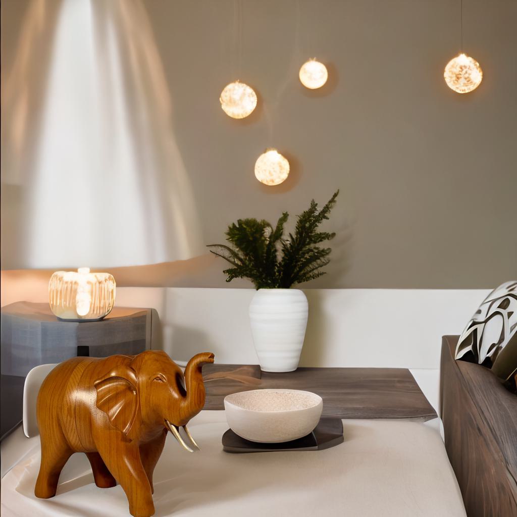 Majestic Wooden Elephant