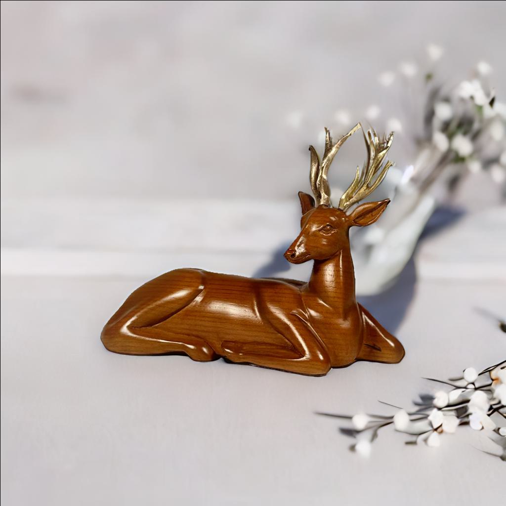 Graceful Wooden Deer