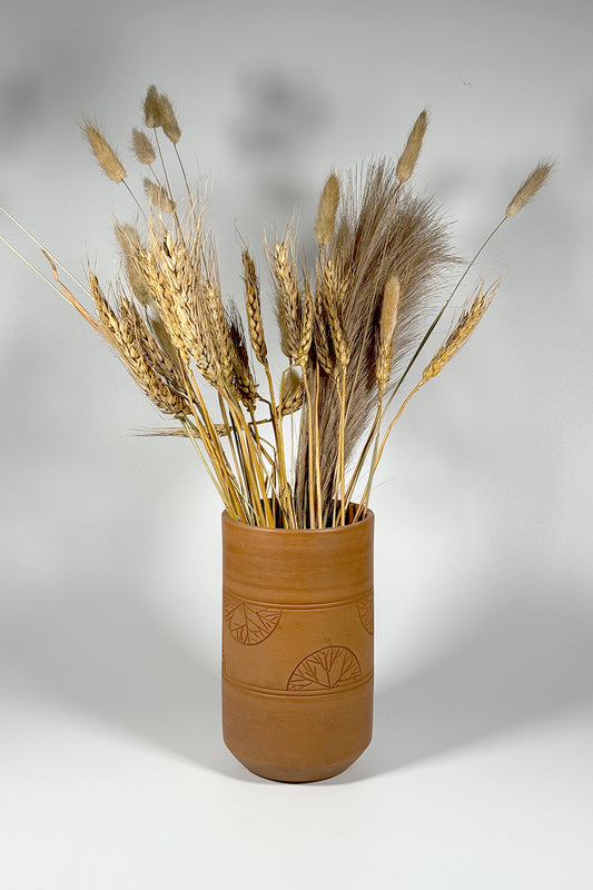 Nature's Imprint Terracotta Vase
