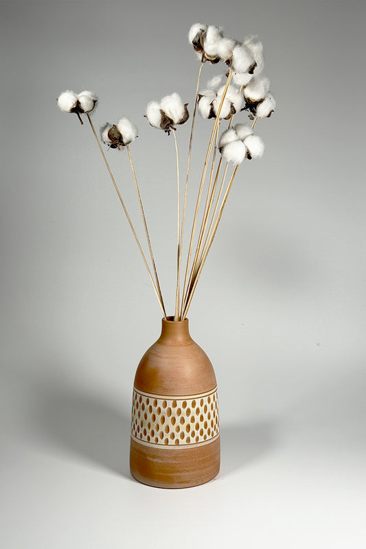 Artisan Dots Terracotta Vase