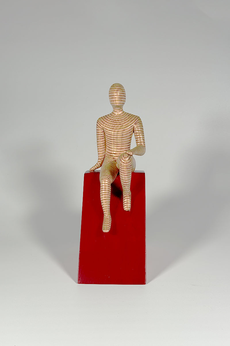 Reflective Wooden Figure