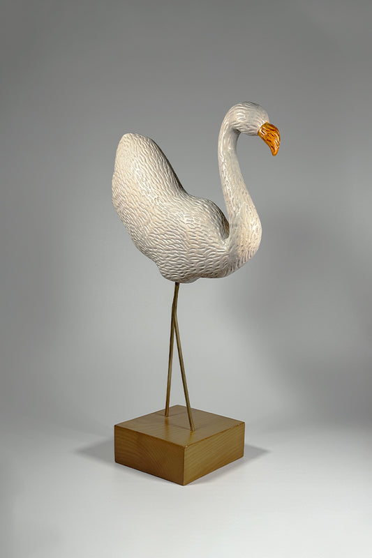 Serene Flamingo Sculpture