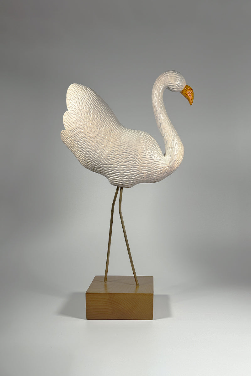 Serene Flamingo Sculpture