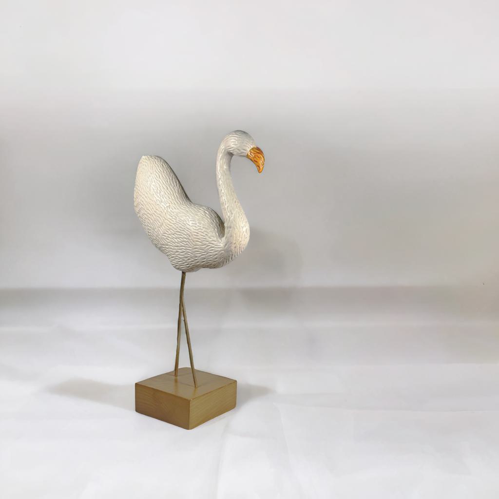 Serene Flamingo Sculpture