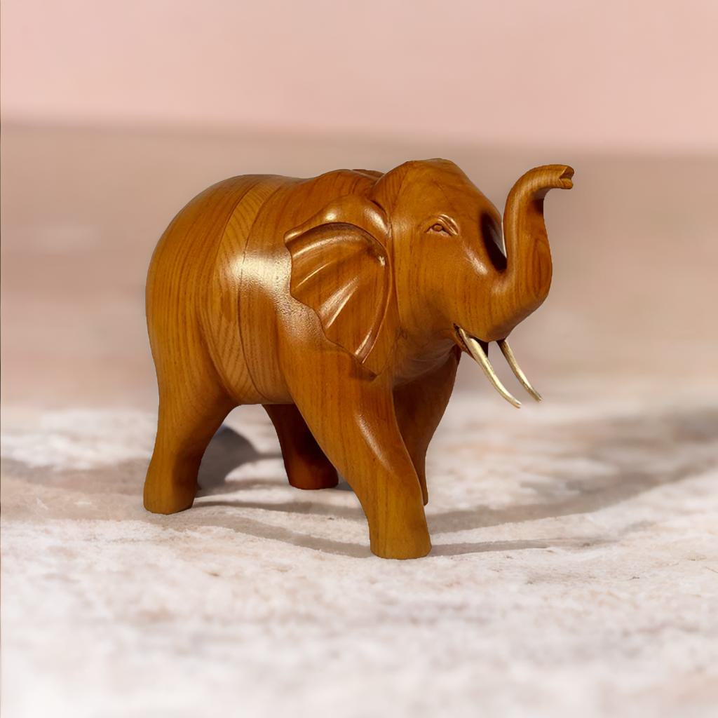 Majestic Wooden Elephant
