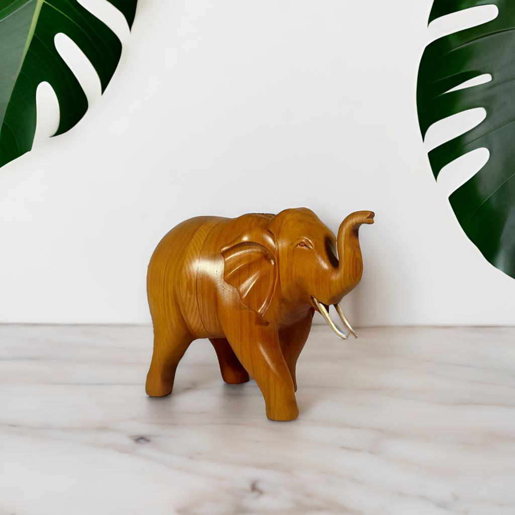 Majestic Wooden Elephant