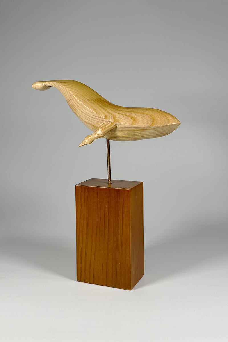 Ocean Elegance Wooden Whale