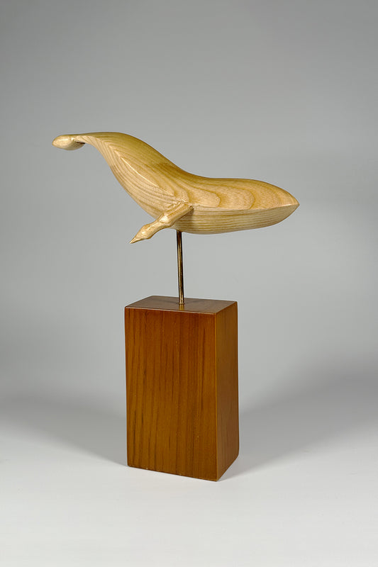 Ocean Elegance Wooden Whale